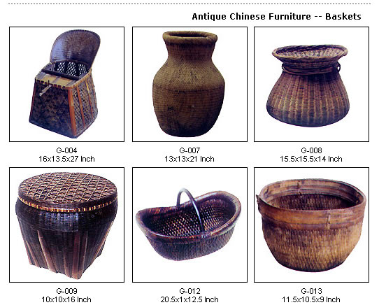 Antique Chinese Furniture - Basket (3)