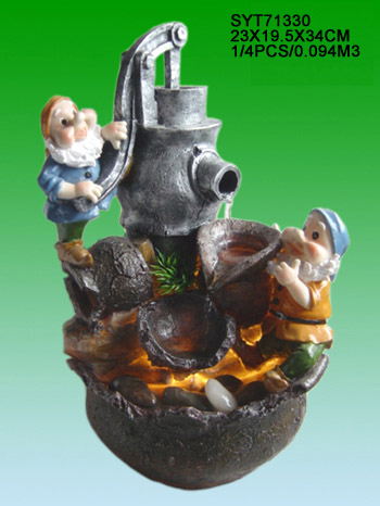 Polyresin Gnome Water Fountain (SYT71330)