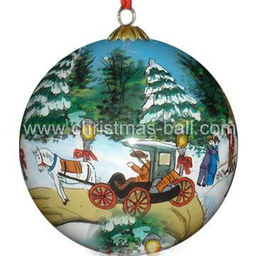 Christmas Ball with Inside Painting