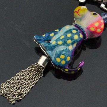 Multicolor animal shape metal keychain